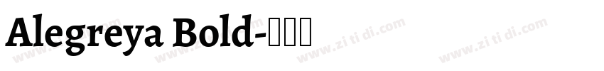Alegreya Bold字体转换